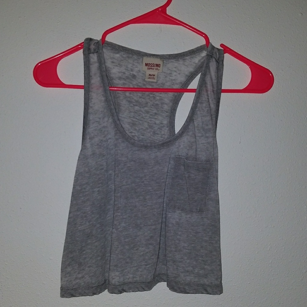 Gray crop top